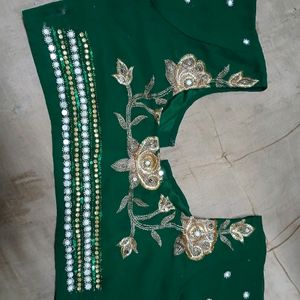 Green Embroidery Saree