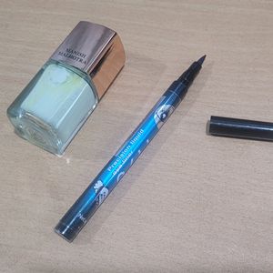 Combo: MyGlamm LIT LipLiner; Eyeliner & Nailpolish