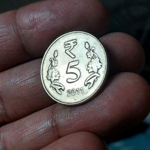 5 Rupee Coin 2011 Noida Mint