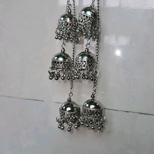 Oxidised Three Layes Jhumki