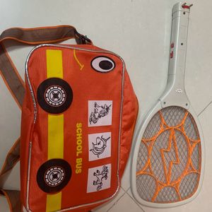 Kids Sling  Bag School Bus Design.