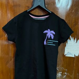 Black T- Shirt For 6to7 Years Girl