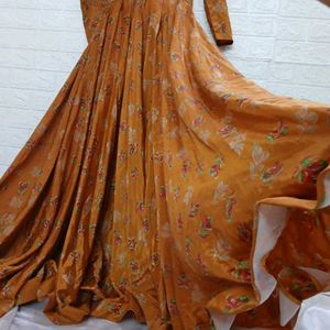 Mustard Yellow Printed Lehenga Choli