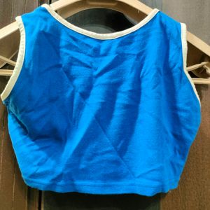 Stylish Blue Crop Top