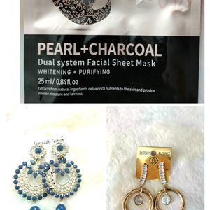 Mirabelle Face Mask And 2 Pairs Of Earings