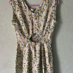 Pretty Yellow Flower Jumpsuit