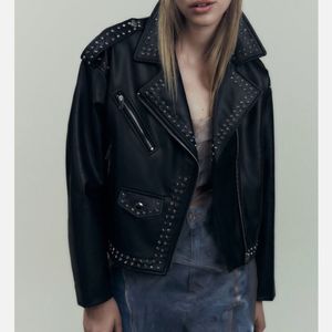 Zara Studded Leather Jacket