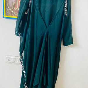 Long Strait Gown With Work