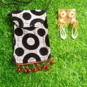 Sling Bag And Earrings