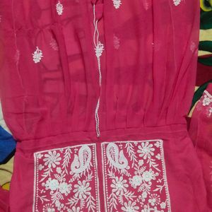 Pink Trendy Chikankari Kurti