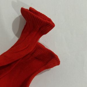 Red Colour Baby Socks