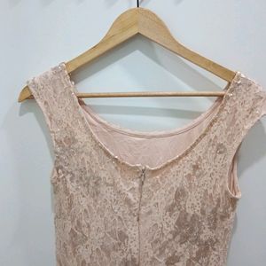 Elegant Aesthetic Pinterest Peach Shimmery Dress