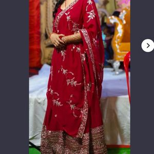 Red Lehenga  And Dupatta A Steal Deal For  Da