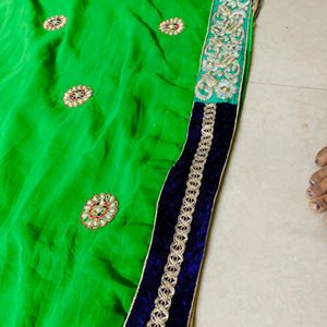 Velvet Border Saree