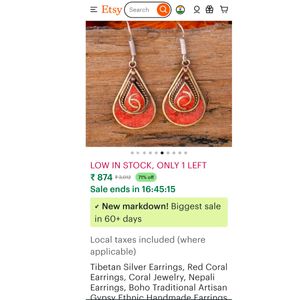 Tibetan Earrings ( Authentic)