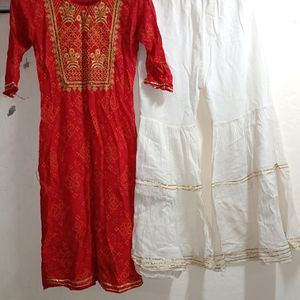 Kurta And Sarara Set