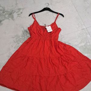 Sexy Red Babydoll Dress For Night / Casual Wear