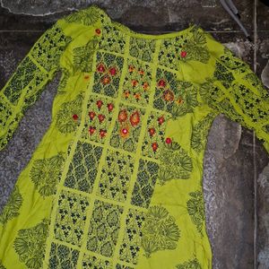 bandhej work kurta