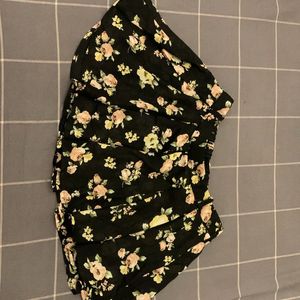 Floral Mini Skirt (halfpant Inside)