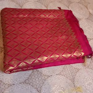 Soft Pink Banarasi Silk Saree