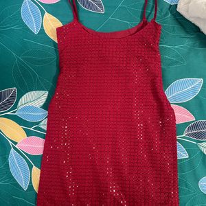 Sleeveless Beautiful Red Kurti