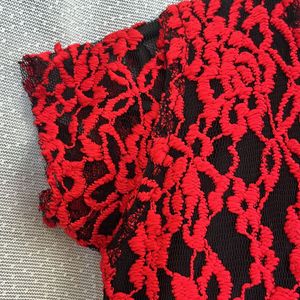 Red And Black Lace Dress