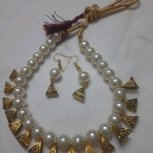 New necklace with earrings , stock clearance sale