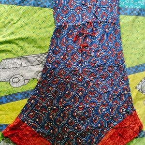 Anouk Red And Blue Kurta