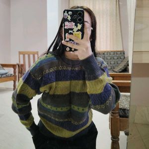 Korean Multi Printed Sweater