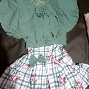 Girls Top And Skirt