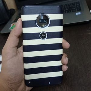 Mototrola Moto G7 black and white stripes Hard cov