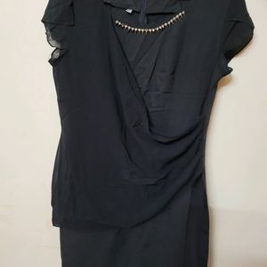 PRICE DROP! Little Black Dress With Designer Neck