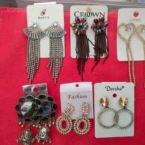 Fashion Combo Earrings Pack 6 Pices