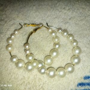 White Pearl Earrings