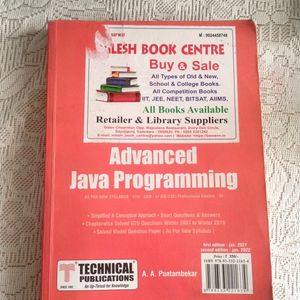 Advance Java Programming, Book, textbook, GTU,SEM6