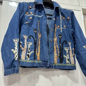 Printed  Denim Jacket