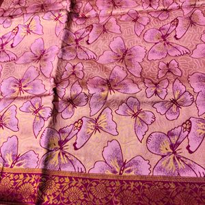 Fixed New Fancy Floral Design Saree