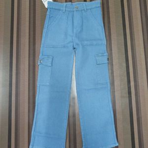 Y-58 Aize 28 Cargo Straight Women Denim Jeans