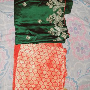 Grand Silk Suit Wit Banarasi Dupata