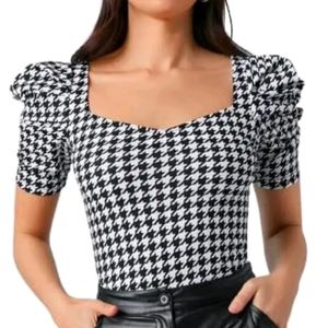 Black And White Patterned Top