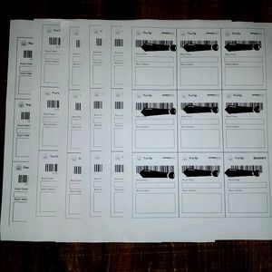 54 Printed Shipping Labels