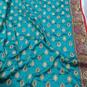 New Semi Silk Saree With Embroidery Work