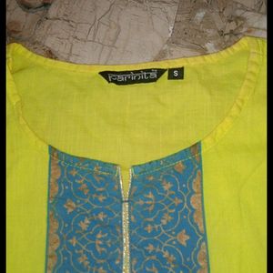 Branded Top Yellow Colour With Size S