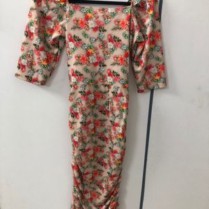 Floral Bodycon Dress - Small Size