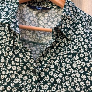 Green Floral Print Brand New Top