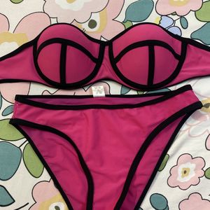 Steal Deal Pink Bikini Swim Suit