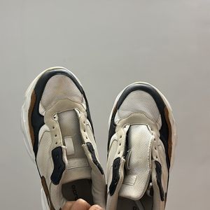 Zudio - Off White & Brown Sneakers - UK6