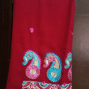 New Maroon Saree