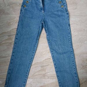 ZARA High Waisted Straight Leg Baggy Jeans