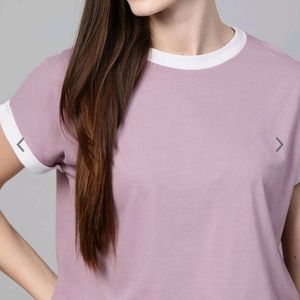 Roadster Women Lavender Boxy Tshirt